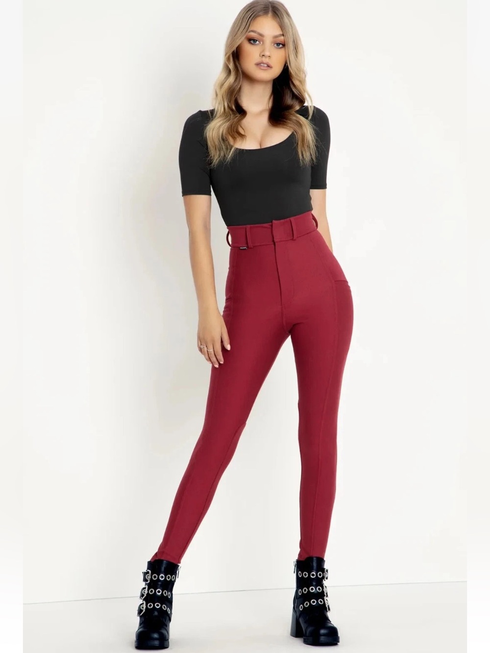 BlackMilk Equestrian Red Leggings Pants Size XS XSmall - Picture 6 of 13